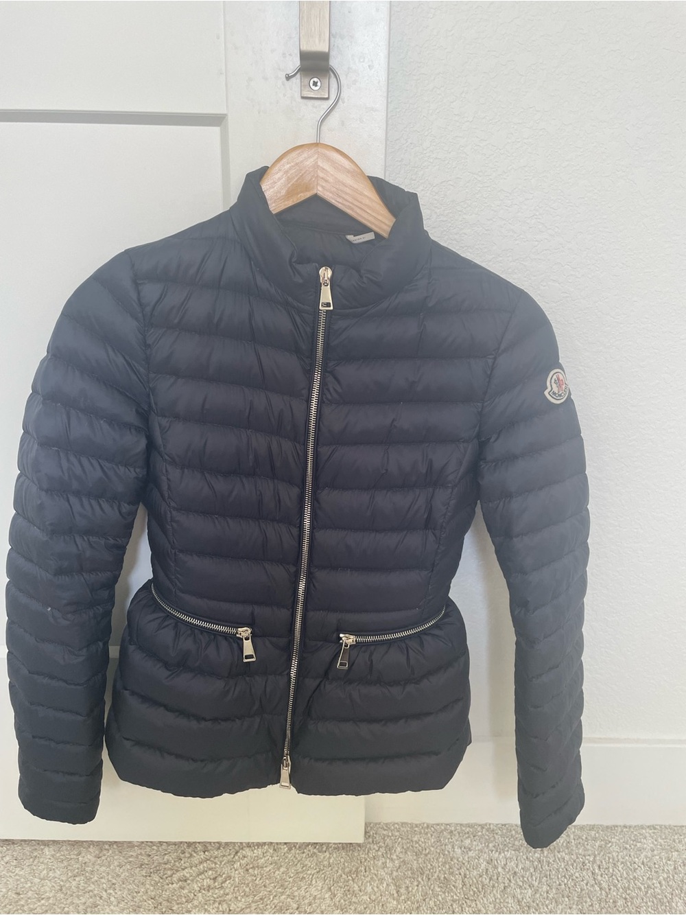 Moncler Women's Navy Quilted Down Puffer Jacket